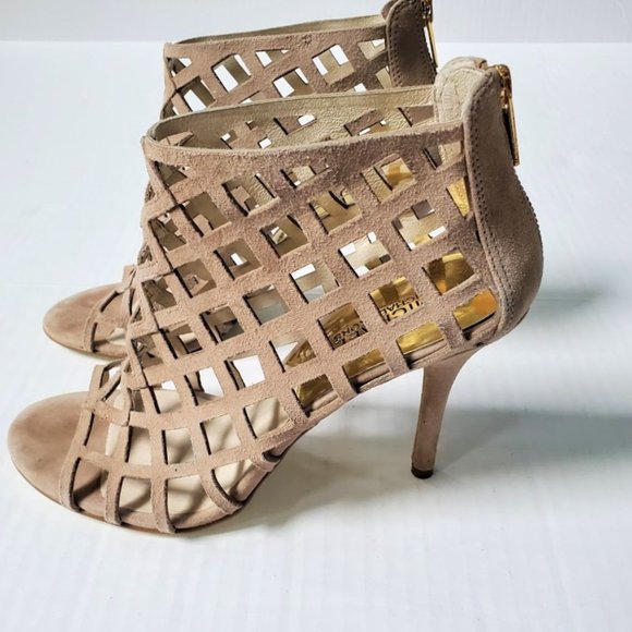 MICHAEL Michael Kors Shoes - Michael Kors Yvonne Suede Cage Booties 9